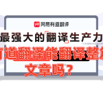 有道翻译能翻译整篇文章吗？